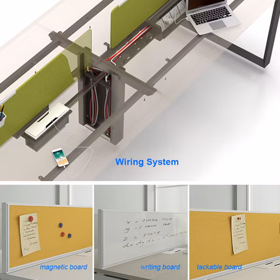 Fabricants de mobilier de bureau MFC Table pour 6 personnes Bureau long et moderne